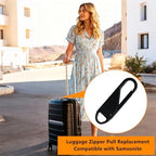 Zipper Pull Replacement Compatible with Samsonite Luggage,6PCS,Metal Pull Tabs,1.4"x0.4"x0.17"