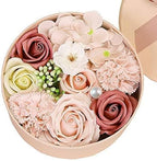 Luxury Beautiful Flora Scented Roses/Carnation Flower Bath Soap with Stem, Flower Soap in Gift Box, Gift for Birthday/Valentine's Day/Mother's Day (Pink)
