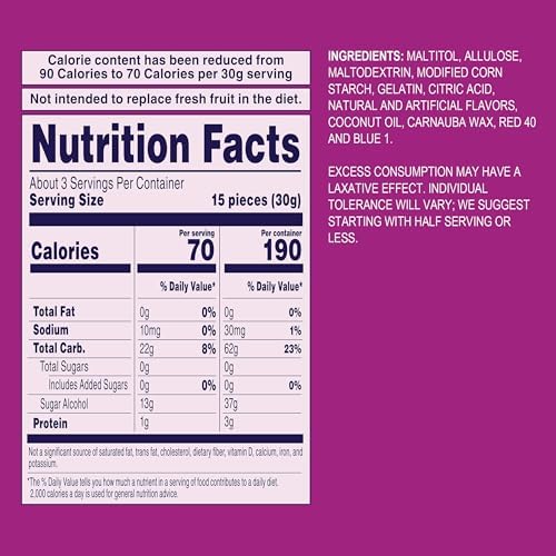 Welch's Zero Sugar Fruity Bites, Berries 'n Cherries Snack Pack, Gluten Free & Sugar Free Snacks, 3oz Snack Pack (Pack of 1)