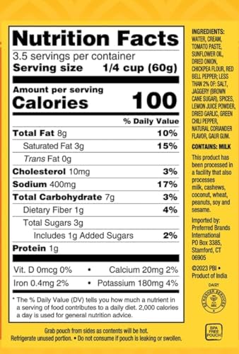 Tasty Bite Delhi Style Tikka Masala Simmer Sauce, 7-Ounce 5-Pack, 3-4 Servings Per Pouch, Vegetarian, Kosher, Non GMO