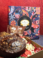 Ghasitaram Gifts Jaiccha Christmas Gifts Hamper Box with plum cake and chocolates and tags
