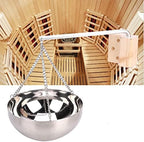Estink Sauna Bowl, 20cm Stainless Steel Sauna Aromatherapy Bowl Essential Oil Holder Sauna Room Accessories