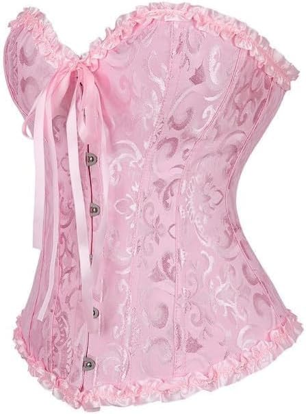 Corset Tops for Women,Bustier Shapewear Lingerie,Lace Tied Renaissance Overbust Corset Push Up Bodysuit
