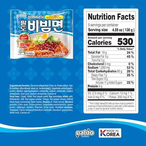 Paldo Bibim Cold Noodle Instant Ramen 5 pack