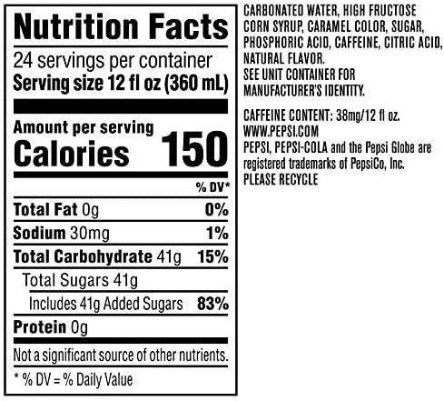 Pepsi Cola Soda, 12oz Cans, 24 Pack