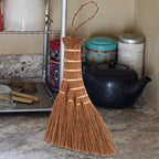 2PCS Small Whisk Broom, Mini Hand Held Straw Soft Broom Tea Tray Cleaning Brush Hand Sweeper Tea Set Accessories
