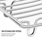 Bar Soap Dish Holder for Shower Bathroom Stainless Steel Rust Proof Self Draining, Chrome-2 Pack