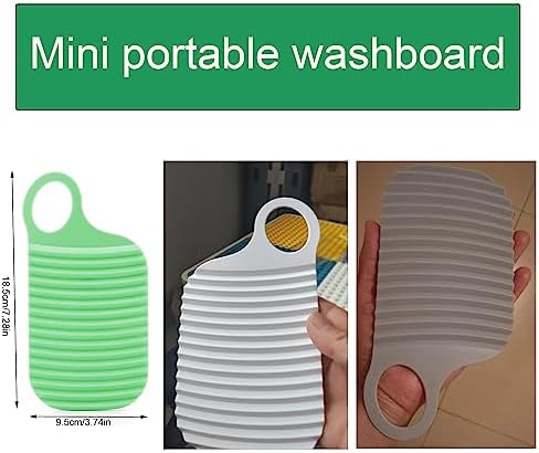 3 Pack Mini Washboard Portable Hand-held Wash Board for Underwear Delicates Laundry Scrubbing Spotless Clothes Washing Outdoor Indoor Kitchen Home Household