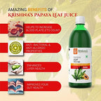 KRISHNA'S HERBAL & AYURVEDA Papaya Leaf Juice - Fresh Papaya Leaves Helps to Boost platelets Count 500 ml (Pack of 2)