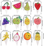 Honbay 36PCS Paper Fruit Cupcake Toppers Birthday Watermelon Lemon Strawberry Bananas Pineapples Oranges Grapes Cake Toppers for Birthday Wedding Party Summer Decoration (12 Styles)