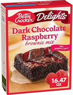 Betty Crocker Delights Dark Chocolate Raspberry Brownie Mix, 16.47 oz