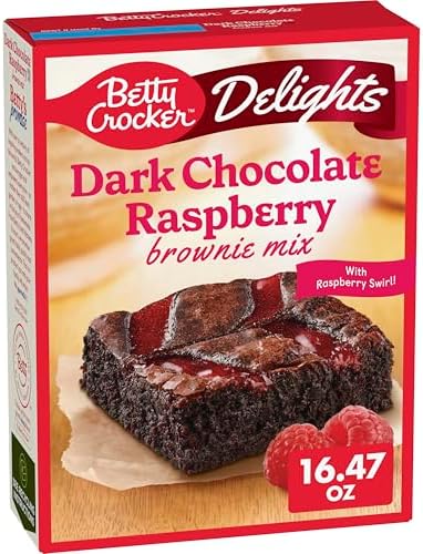 Betty Crocker Delights Dark Chocolate Raspberry Brownie Mix, 16.47 oz