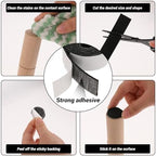 2 Rolls 60 X 1 Inch Felt Strips with Adhesive Backing, Non Slip Felt Tapes Felts Strips for Furniture Pads Furniture Self-Stick Heavy Duty Polyester for Protecting Hardwood Surfaces Floors Chair Wall