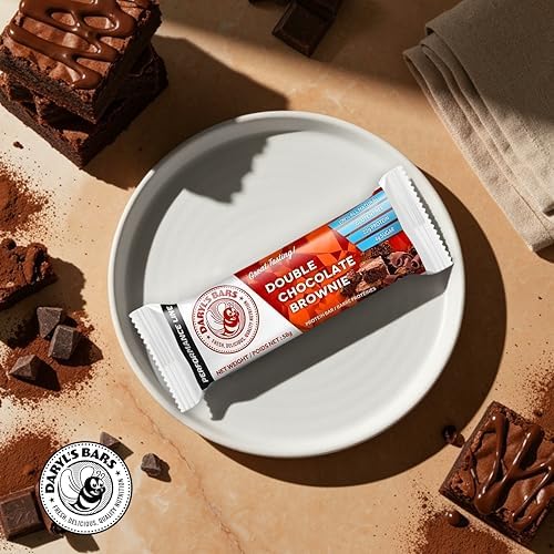 Daryl's Bars, Double Chocolate Brownie On the Go Whey Protein Bars, Gluten Free, 22gr of Protein Snack, Meal Replacement, Pack of 1