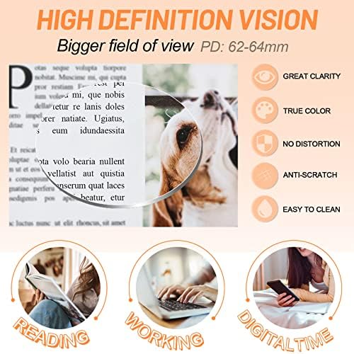 MARE AZZURO Stylish Reading Glasses Women Unique Readers 0 100 125 150 175 200 225 250 275 300 350 400 500 600 (White, 1.50)