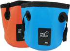 MIZORLIE Collapsible Buckets, Camping Water Storage Container 5 Gallon(20L) Portable Folding Bucket Wash Basin