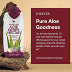 Forever Living - Aloe Berry Nectar - 90.7% Pure Aloe Vera Gel with Cranberries and Apples - No Preservatives - 330 ML (Pack of 6)