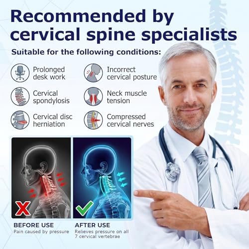 ALPHAY Neck Stretcher Cervical Traction,Neck Braces for Neck Pain and Support,Adjustable Cervical Traction Devices for Home Use,Neck Decompression Device and Revive Cervical Spine