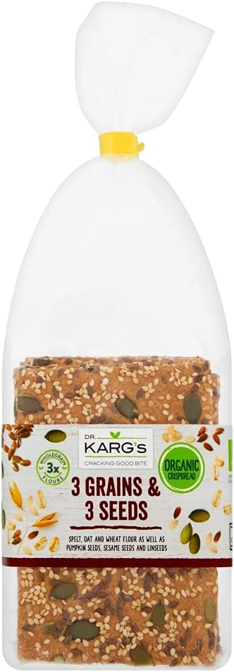 Dr Karg Organic 3 Grain Plus 3 Seeds Crispbread 200 G
