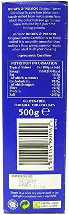 Brown & Polson - Original Patent Cornflour - 500g x 2