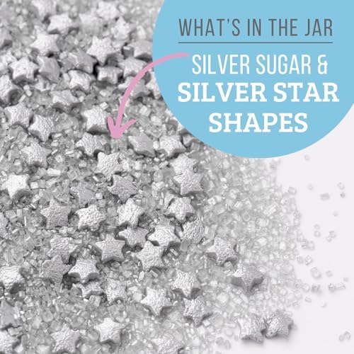 Sweets Indeed Sprinkles, Edible Sprinkle Sugar Mix, Perfect for Cake Decorations, Baking, Ice Cream, Cookies, Cupcake Topper (Starlight)