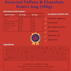 Walkers' Nonsuch Assorted Toffees & Chocolate Éclairs | Contains English Creamy, Milk & Dark Chocolate Covered, Banana Split & Milk Toffees | Traditional British Candy | 5.29 Oz (150g)