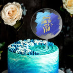 2PCS 4" Custom Cake Topper Blank Clear Acrylic Cakes Toppers, Round Name Cake Toppers Sticks Reusable DIY Birthday Cakes Topper for Personalized Custom Wedding Birthday Festival Party Decorations