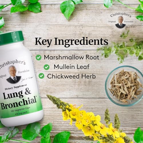 Christopher's Original Formulas Lung & Bronchial Formula - Lung Cleanse for Smokers - Supports Respiratory System with Synergistic Blend of Herbs
