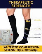 Compression Socks for Women & Men Circulation - 15-20 mmHg Compression Socks - Best Support for Nurses, Running, Athletic