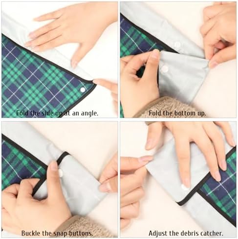 3 Pcs Adult Bibs for Men Clothing Protector with Crumb Catcher for Eating Reusable Feeding Bib for Elderly Senior