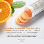 SIGNIFY NATURE Vitamin C 1000mg Effervescent Tablets - Potent Immune Support VIT C with Zinc Supplement - Sugar-Free & Vegan Formula | Dissolvable Vitamin C Tablets - Water Soluble Fizzy Elixir - 20CT