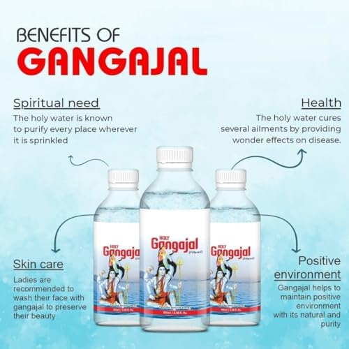 Pure Ganga Jal Gangajal Holy Water 100ml (Pack of 2) Positive energy religious ceremony