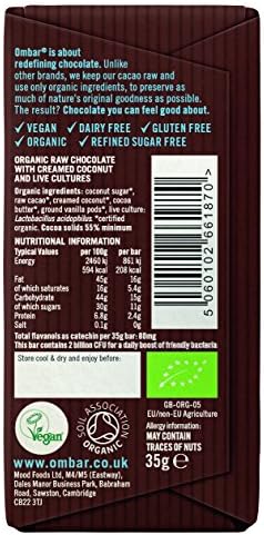 Ombar Coco Mylk Raw Chocolate Bar 35g - Pack of 2
