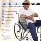 Adult Incontinence Pants,Patient Care Underwear,Adjustable Incontinence Trousers,Adult Diaper Pants,Reusable Adaptive Apparel for Adult Patients,Seniors and Women (Cropped,Grey,M)