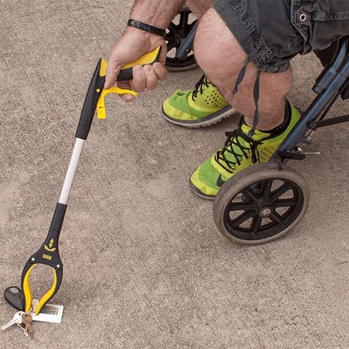 RMS 2-Pack 21 Inch Grabber Reacher with Rotating Jaw - Mobility Aid Reaching Assist Tool