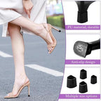 Heel Cover Caps, 4Sizes Heel Protectors, Non-Slip Noise Reducing Heel Replacement Tips,Heel Covers for Stiletto Tips