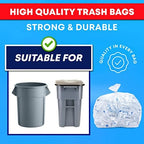 55-60 Gallon Trash Bags Heavy Duty, (MegaValue Pack 150 COUNT) Extra Large Clear 50-60 Garbage Bags, Bulk Trash Liners Perfect for Recycling, Office, Waste, Storage Use