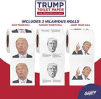 Gagster Donald Trump Toilet Paper - 3 Ply Funny Novelty Gag, 200 Sheets, Prank Gift Pack (2 Rolls Trump Images, 1 Roll Funniest Tweets) 3-pack