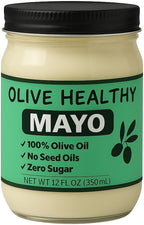 Olive Healthy Mayo made with 100% Olive Oil, No Seed Oils and Zero Sugar, 12 Ounces