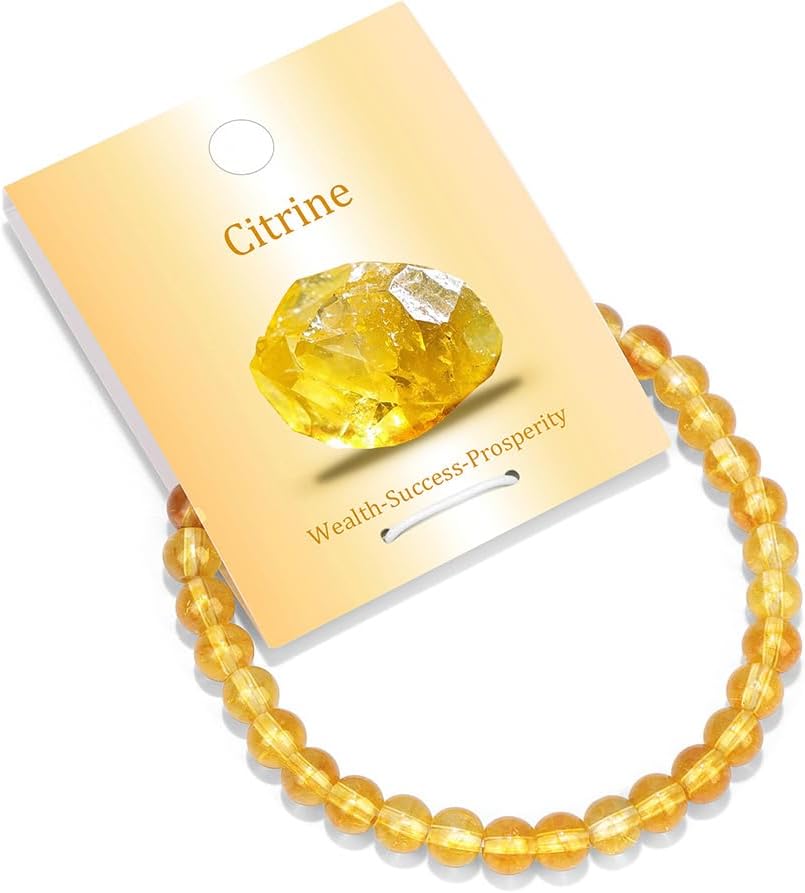 Vinswet 4mm 6mm 8mm Healing Crystal Bracelets for Women Men Natural Stone Beaded Stretch Bracelet Handmade Gemstone Reiki Spiritual Jewelry Gifts