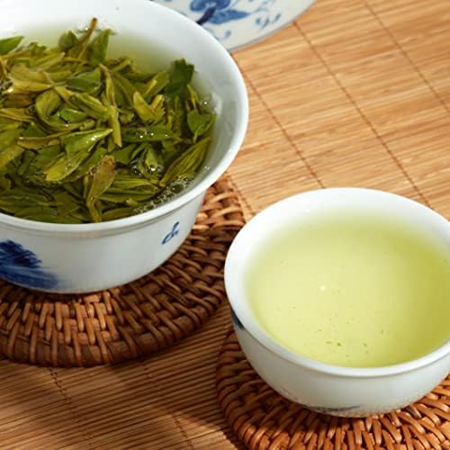 ChaWuWarmSun [B] LongJing Green Tea Loose Leaf,8.8oz/250g Dragon Well Tea,Origin Hangzhou Chinese Whole Leaf