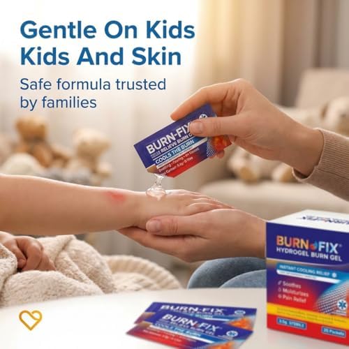 Burn Gel Packets for First Aid — 25 Pack Hydrogel Burn Relief Gel with Heat Sinking Technology® — Instant Cooling for Minor Burns, Sunburns & Scalds — Soothing Burn Cream Developed by RN (Pack of 25)