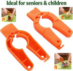 2PCS Can and Bottle Opener, Multifunctional Opener for Weak Hands Children Seniors Elderly Arthritis Sufferers Can Bottle Squeeze Lids and Plastic Grip