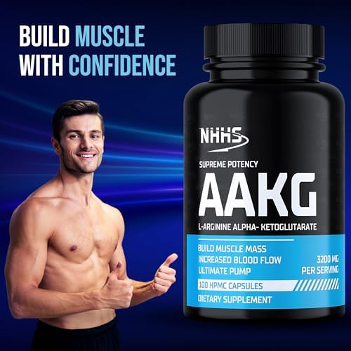 Supreme Potency L-Arginine Alpha-Ketoglutarate (AAKG) – 3200mg Per Serving – 100 Vegan Capsules – Supports Muscle Strength, Endurance & Circulation – Non-GMO, Gluten-Free, Made in USA