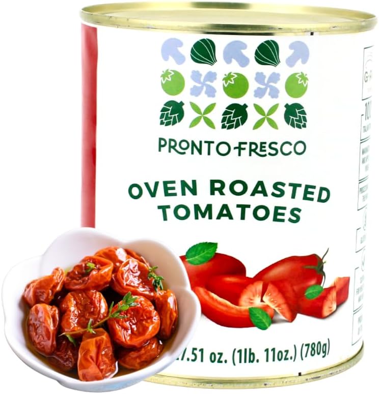 G Greci Semi-Dried Tomatoes in Oil – Authentic Italian Soft Sun-Dried, Oven-Roasted and Preserved in Sunflower Oil, 27.5 oz (780 g), Gourmet Pronto Fresco Line, Product of Italy