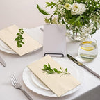 MORGIANA 200-Pack Disposable Paper Napkins, 2-Ply Bamboo Paper Towels Unbleached Disposable Hand Towels for Bathroom & Kitchen