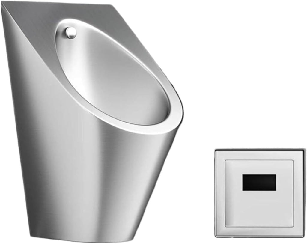 304 Stainless Steel Male Urinal,Wall Mounted Adult Automatic Sensor(Silver)