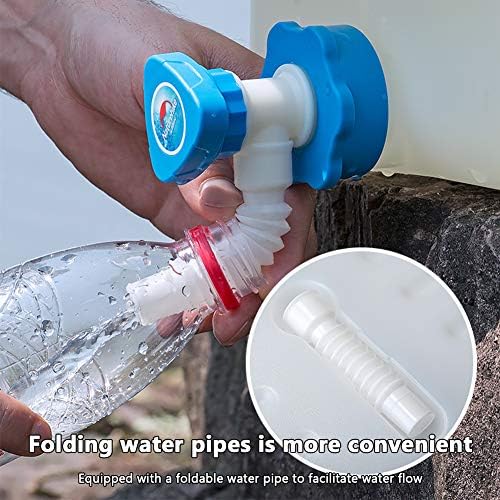 Outdoor Water Bucket Household Water Storage Bucket, PE Food Grade Pure Drinking Water Bucket with Faucet, Vehicle-Mounted Plastic Water Storage Tank,18L