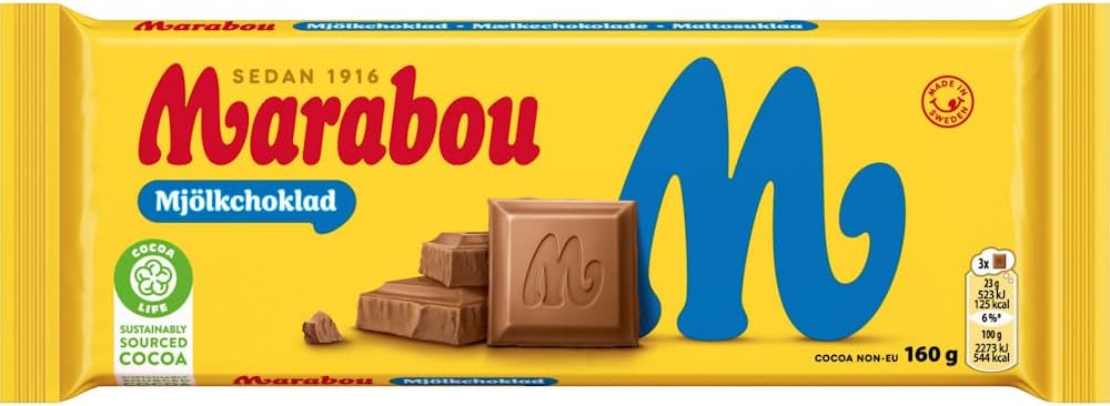 Marabou Mjolkchoklad - Milk Chocolate 160g