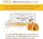 GiGi Honee Wax for Hair Removal, Mini Milk & Honey Wax - Effective Hair Removal Waxing for Smooth Skin, 5 oz